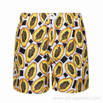 Fruit pattern shorts men swimwear personalised swim trunks
